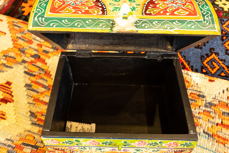Indian Hand Painted Storage Box - Sunset